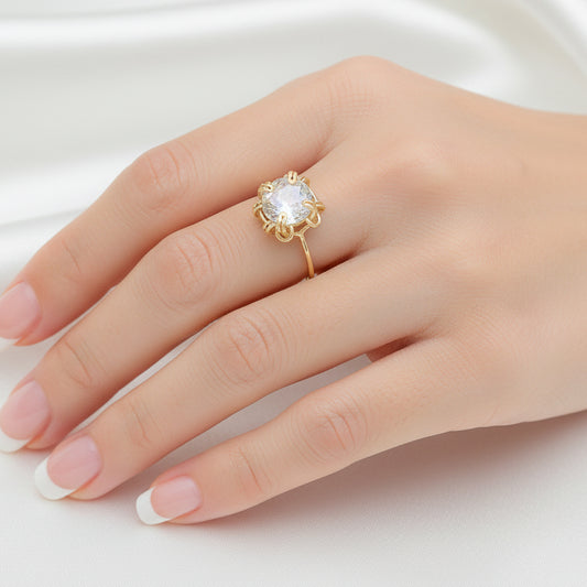 Mystic Topaz Thin Band Ring