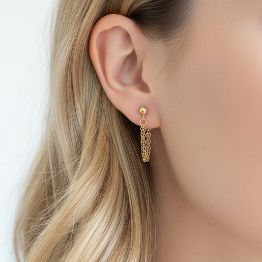 Gold Chain Hoop Earrings