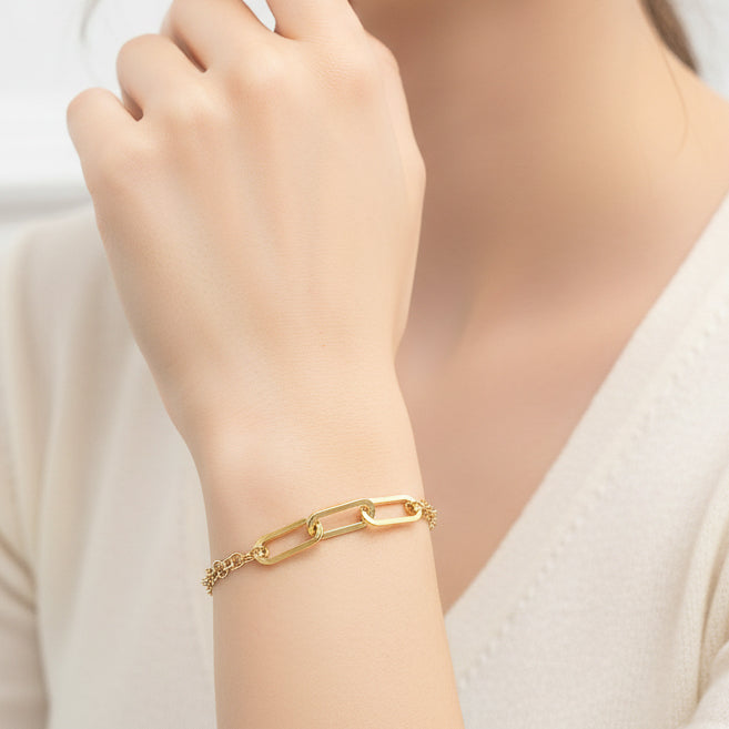 Gold Mixed Chain Bracelet