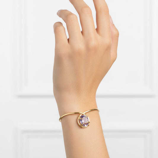 Purple Amethyst Cuff Bracelet