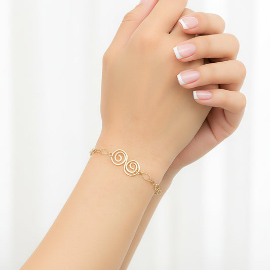 Gold Infinity Swirl Bracelet
