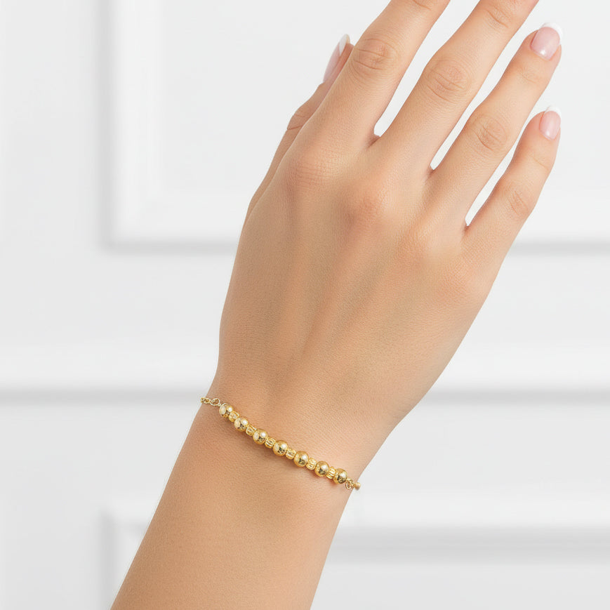 Gold Beaded Dainty Bracelet