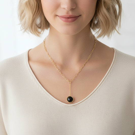 Black Onyx Pendant Necklace