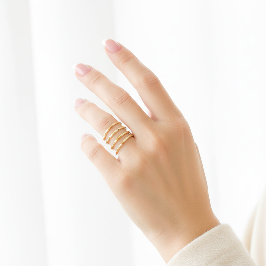 MADE TO ORDER - Gold Wire Spiral Ring