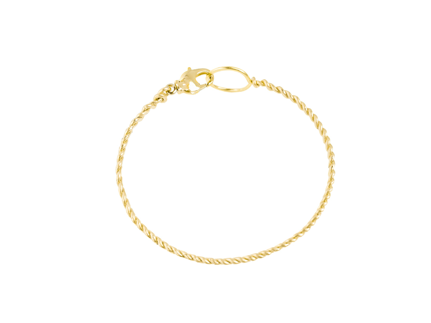 Gold Twisted Bangle Bracelet