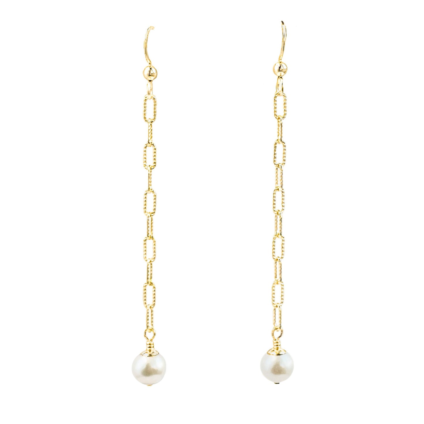 Freshwater Pearl Long Dangle Earrings