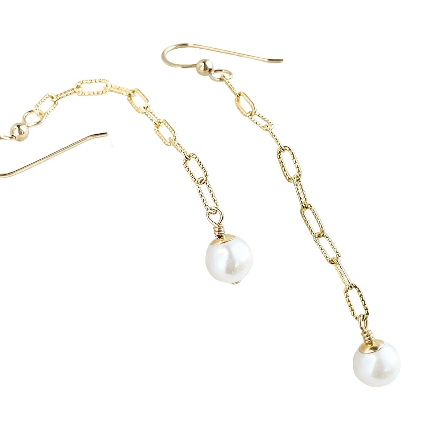 Freshwater Pearl Long Dangle Earrings