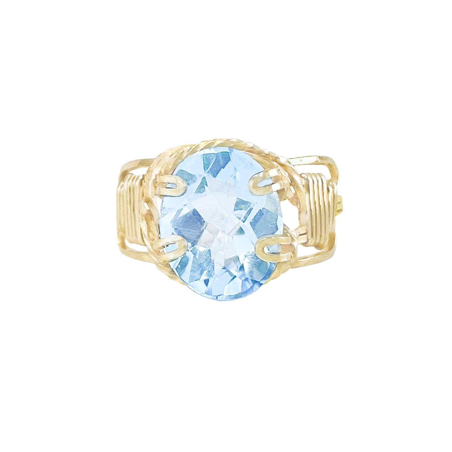 Sky Blue Topaz Oval Ring