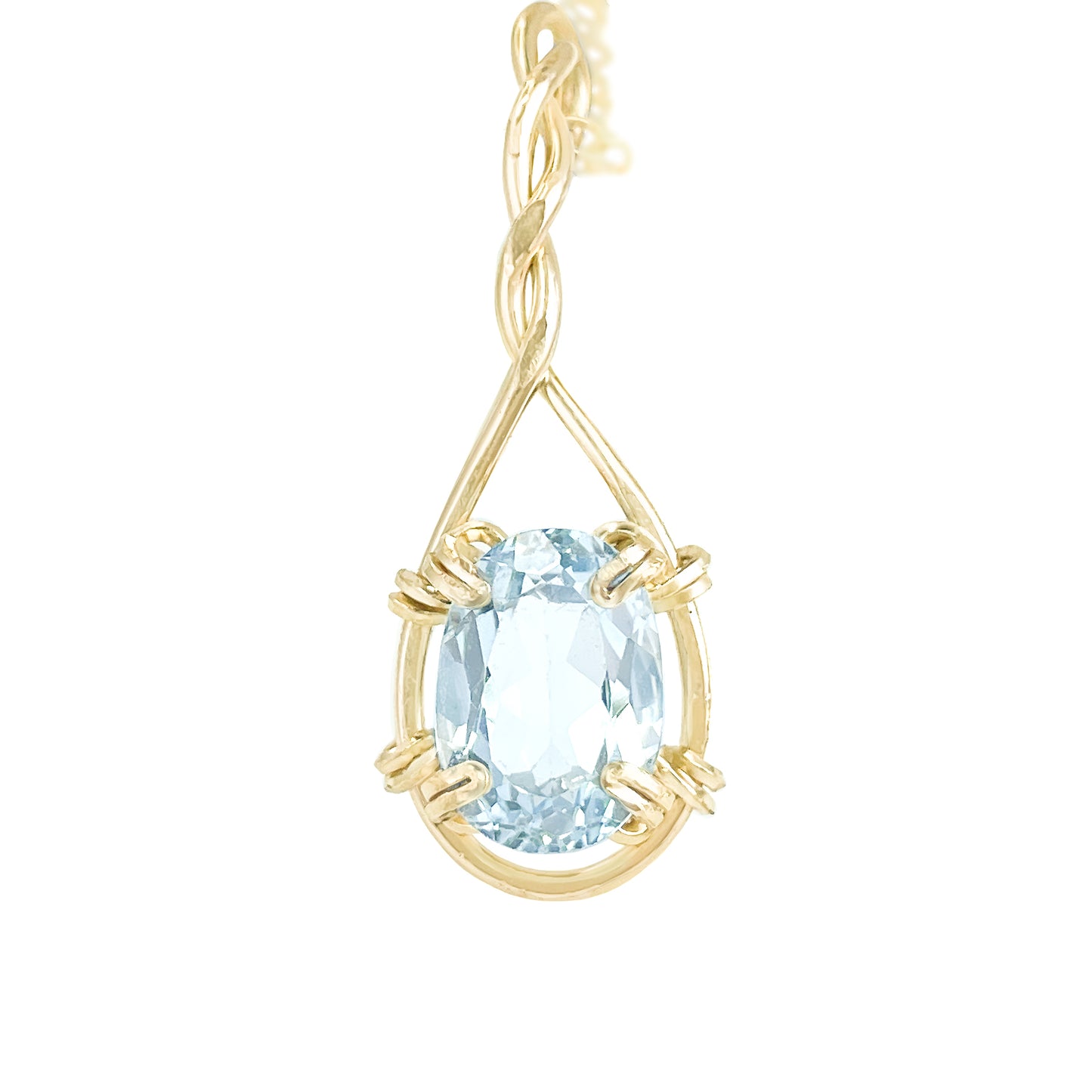 Sky Blue Topaz Pendant Necklace