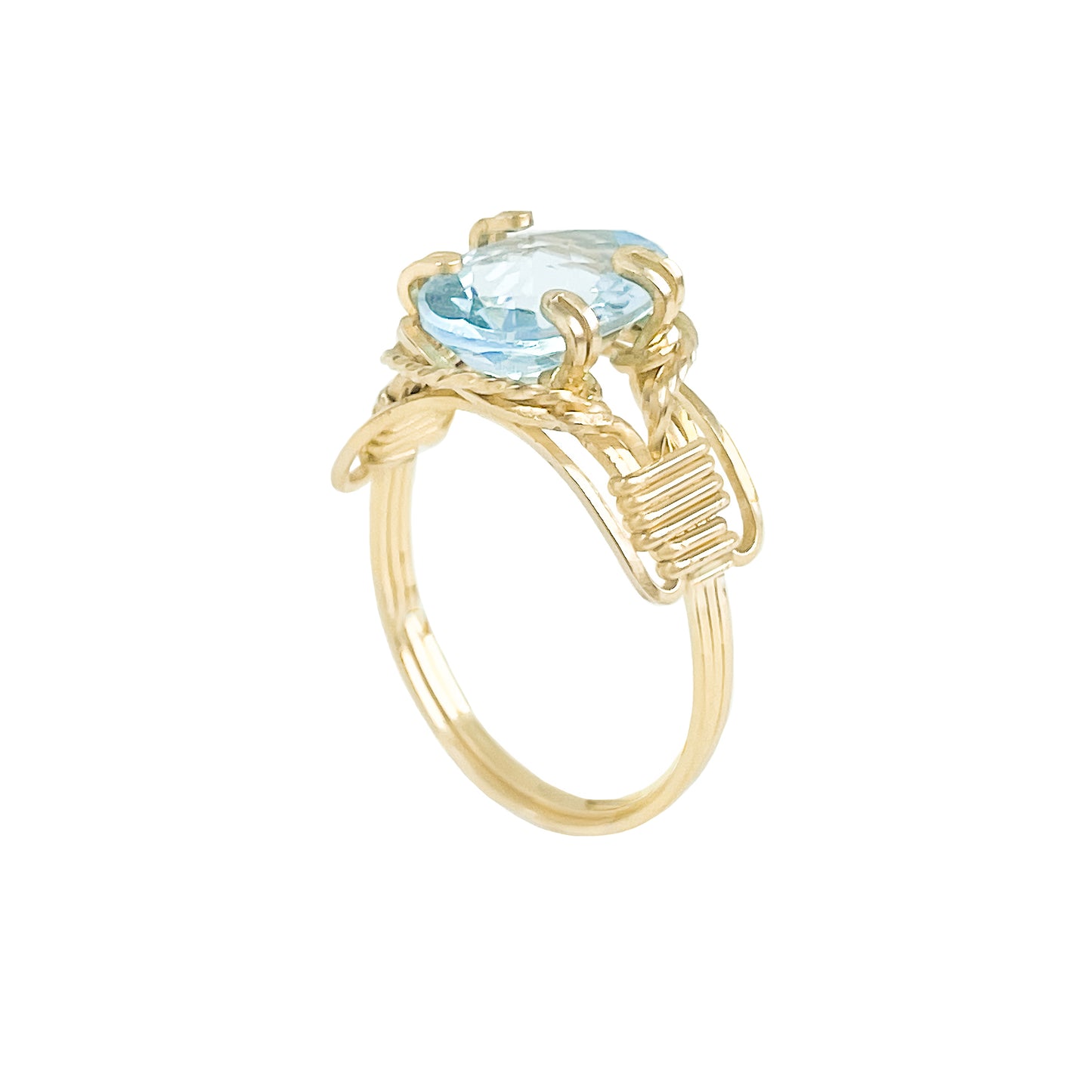 Sky Blue Topaz Oval Ring