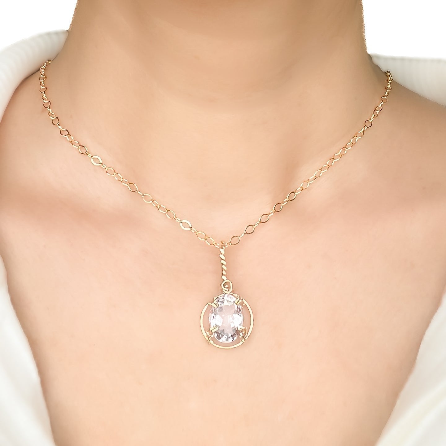 Kunzite Pendant Necklace