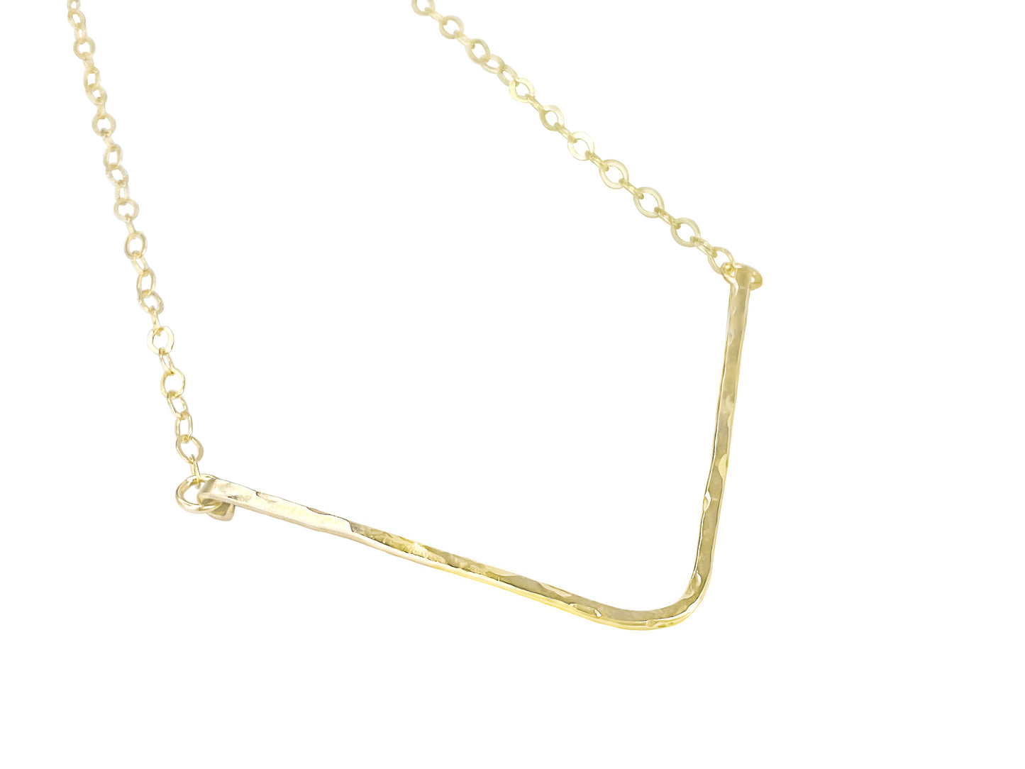 Gold V-Bar Necklace