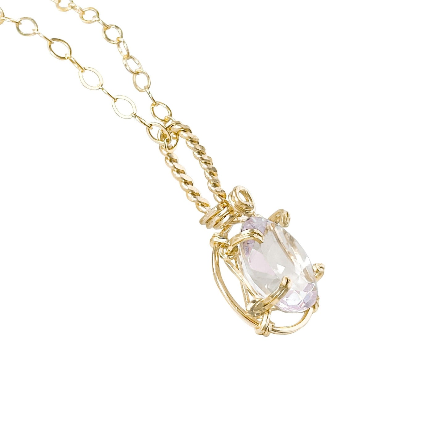 Kunzite Pendant Necklace