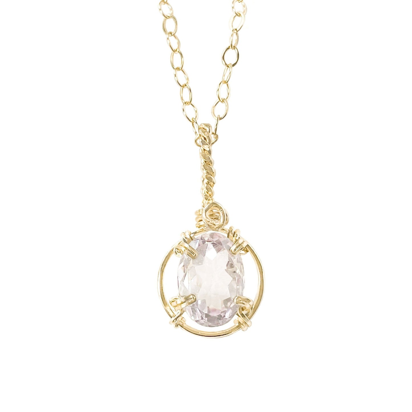 Kunzite Pendant Necklace