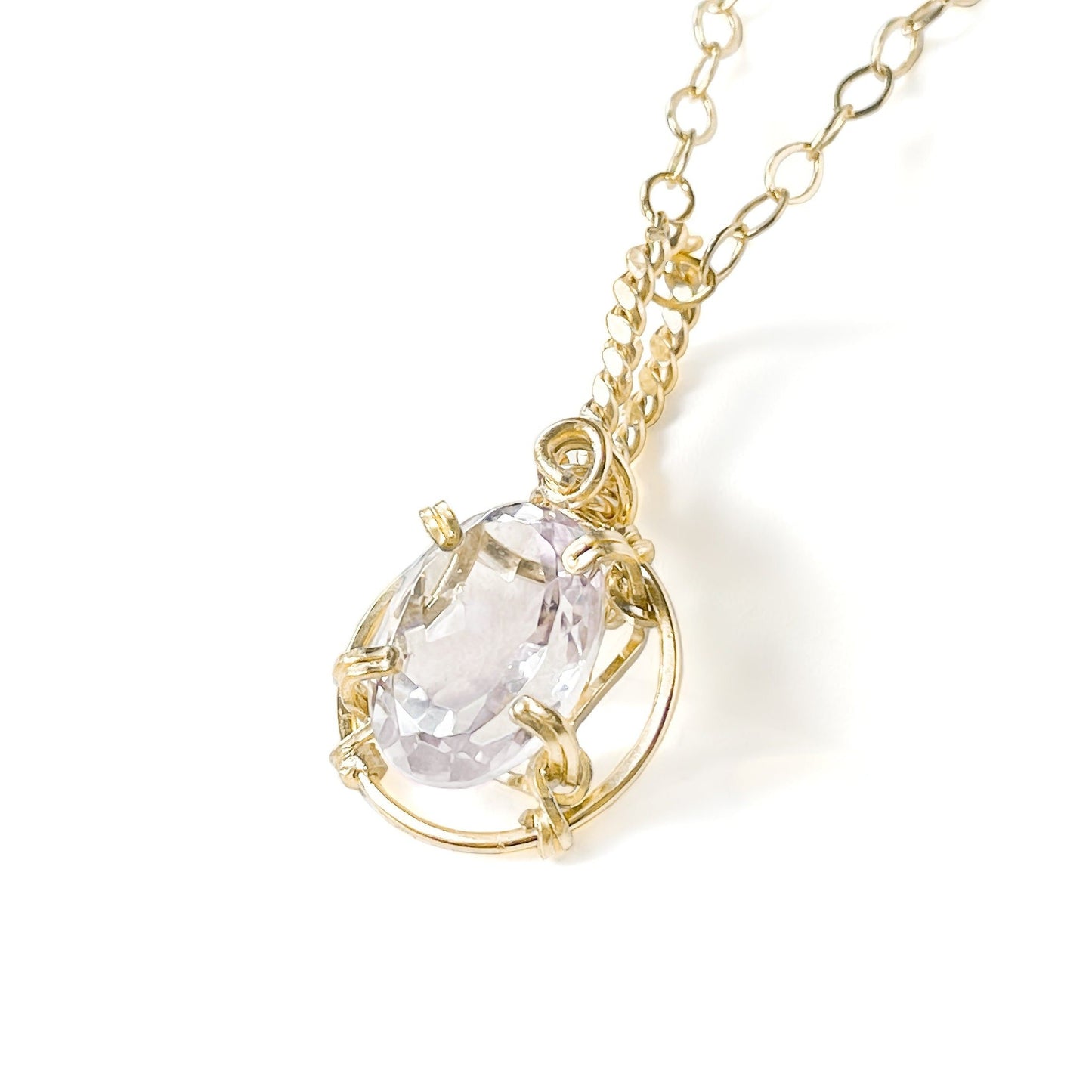 Kunzite Pendant Necklace