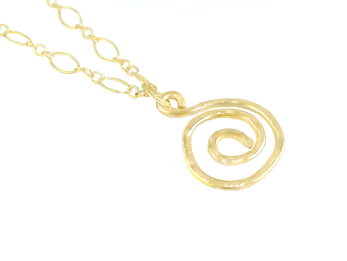 Gold Swirl Pendant Necklace