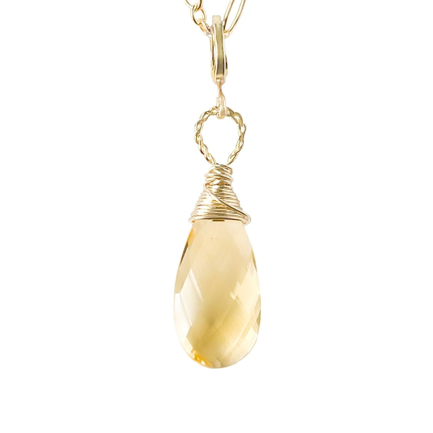 Citrine Briolette Pendant Necklace