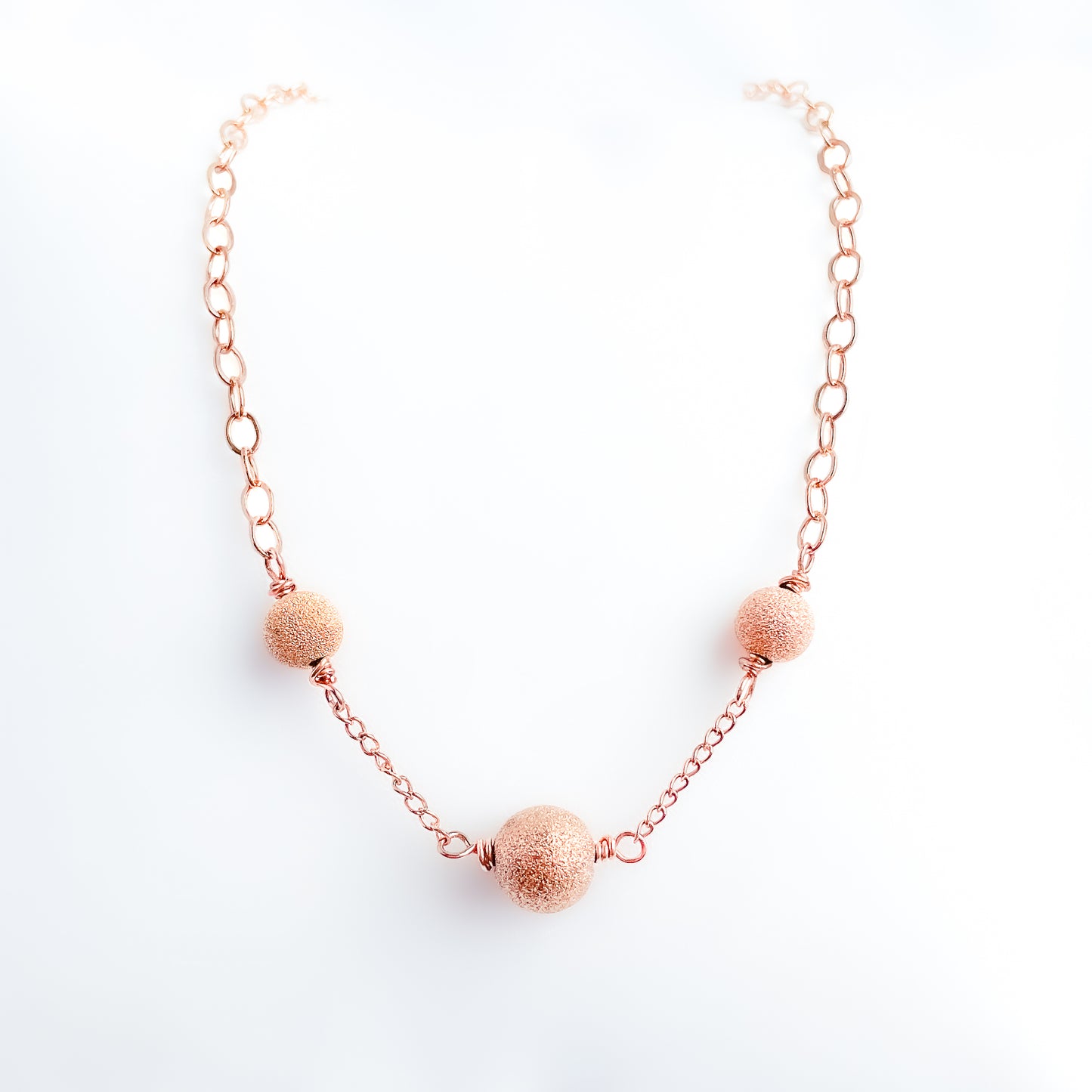 Rose Gold Stardust Bead Necklace