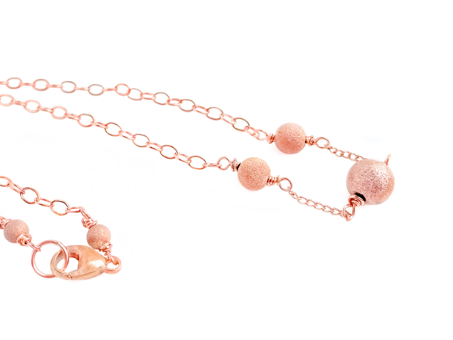 Rose Gold Stardust Bead Necklace