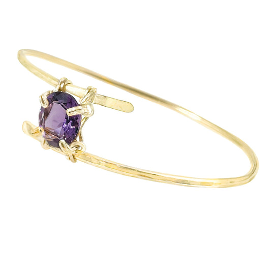 Amethyst Bangle Bracelet