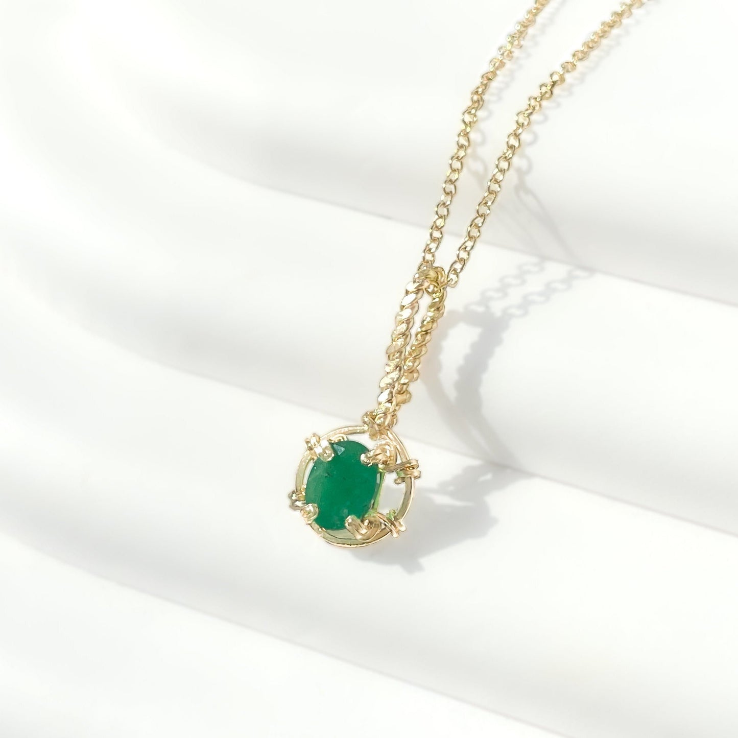 Emerald Pendant Necklace