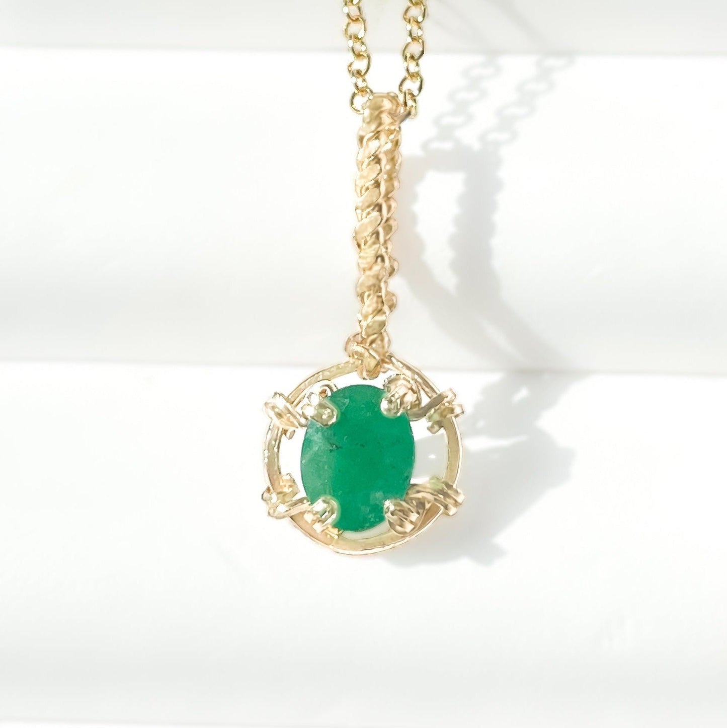 Emerald Pendant Necklace