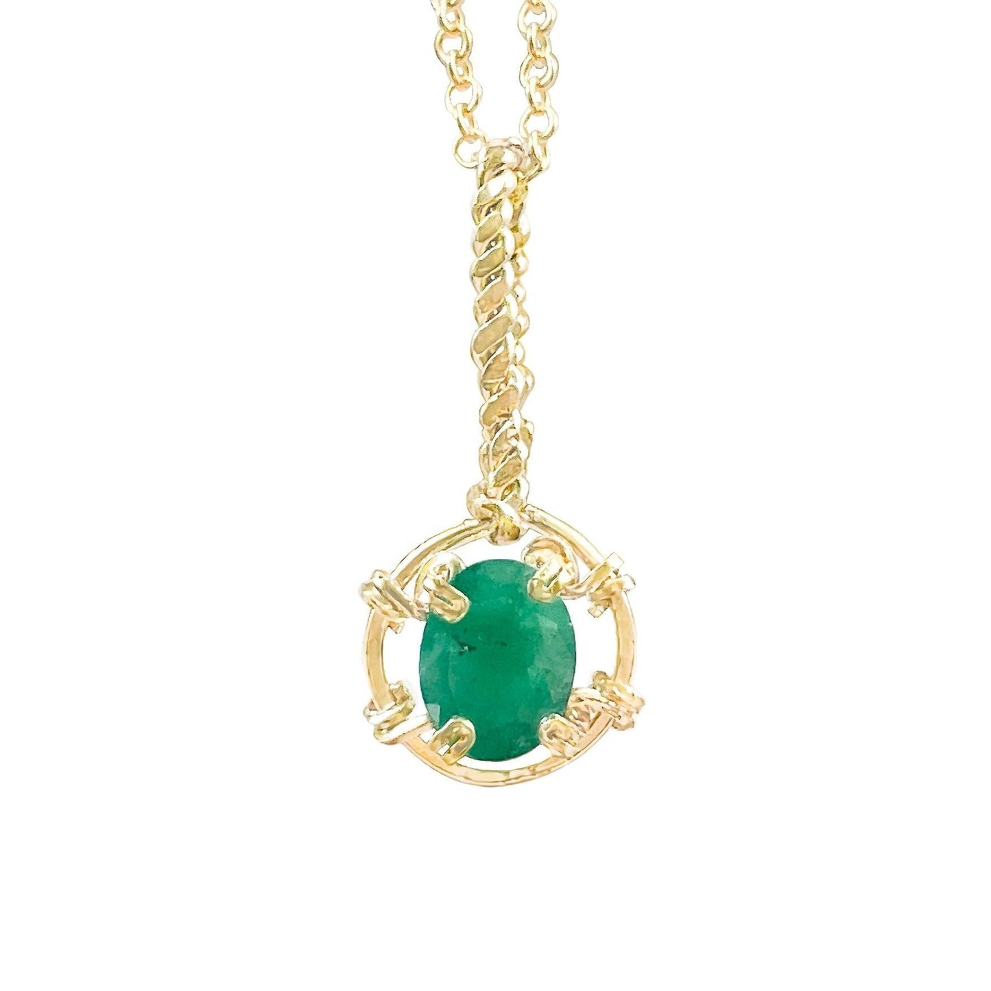 Emerald Pendant Necklace