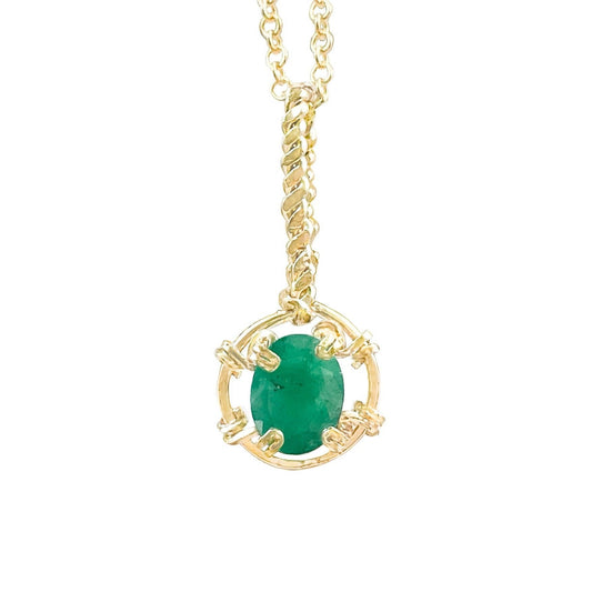 Emerald Pendant Necklace