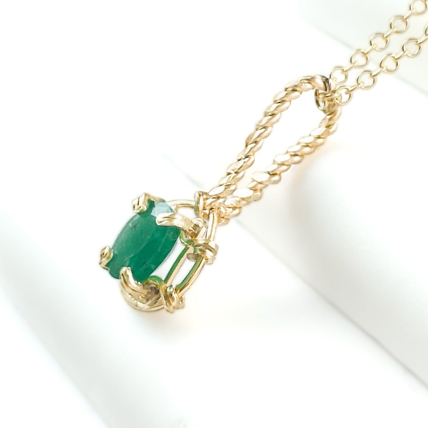 Emerald Pendant Necklace