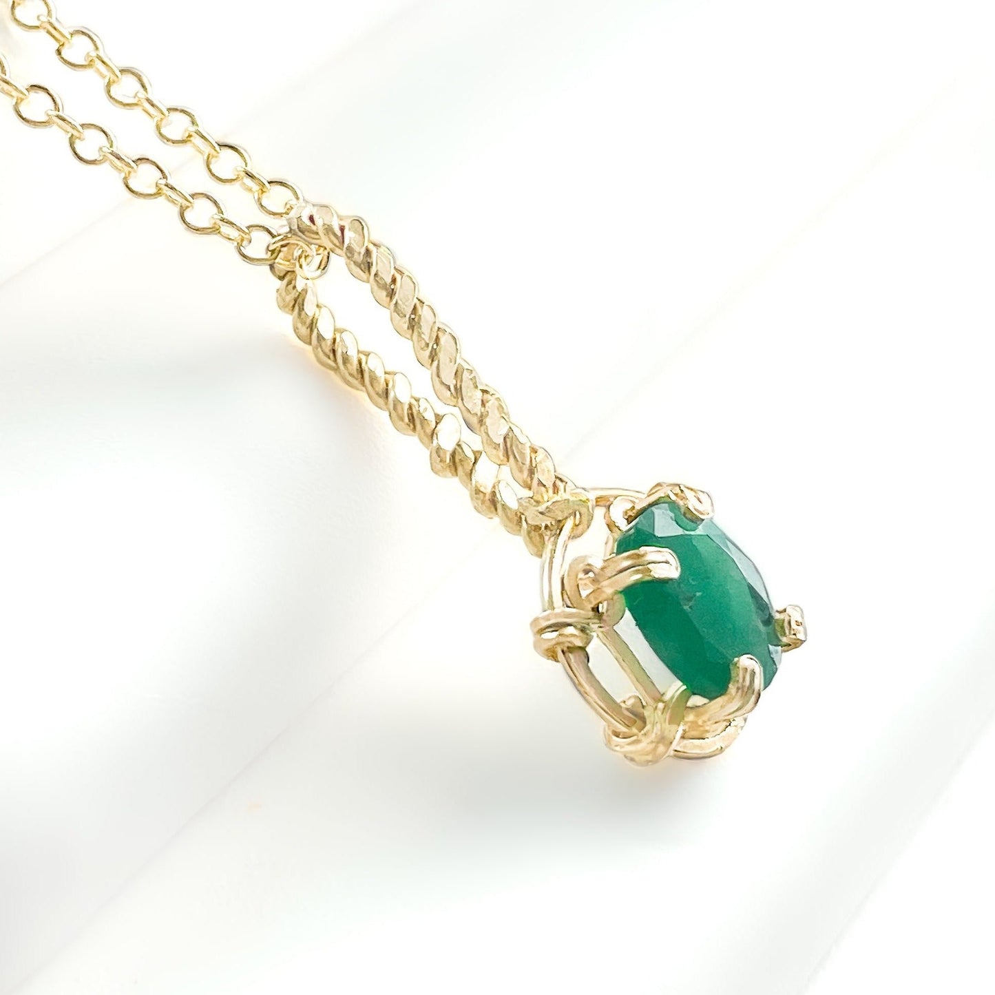 Emerald Pendant Necklace