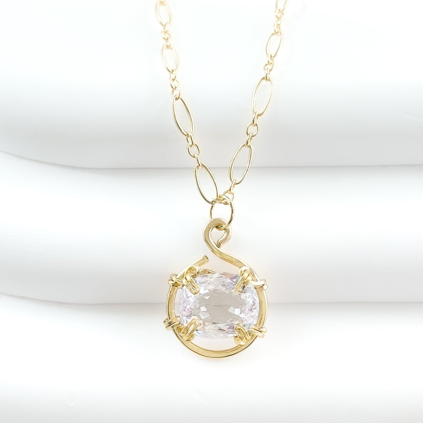 Kunzite Solitaire Necklace