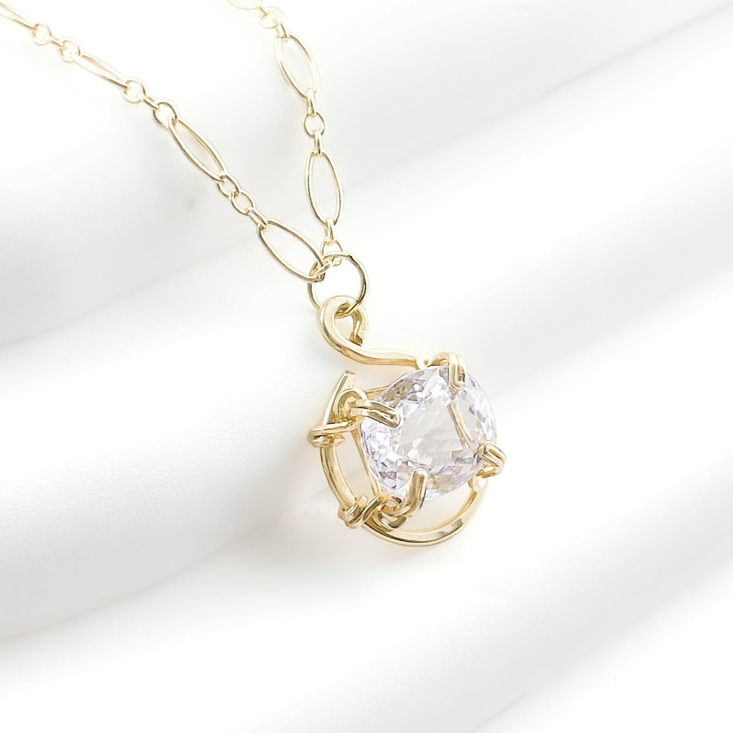 Kunzite Solitaire Necklace