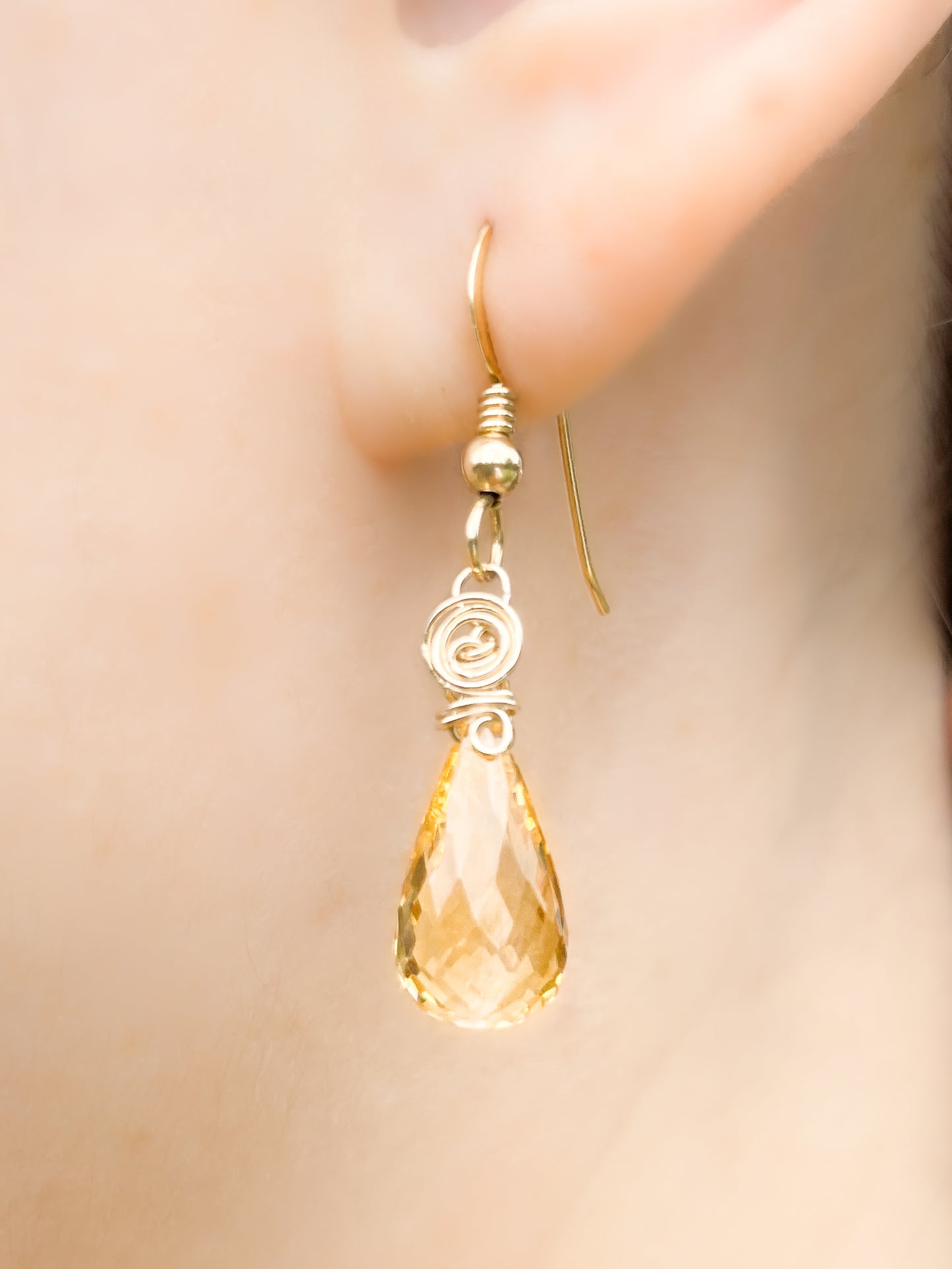 Citrine Earring Drops