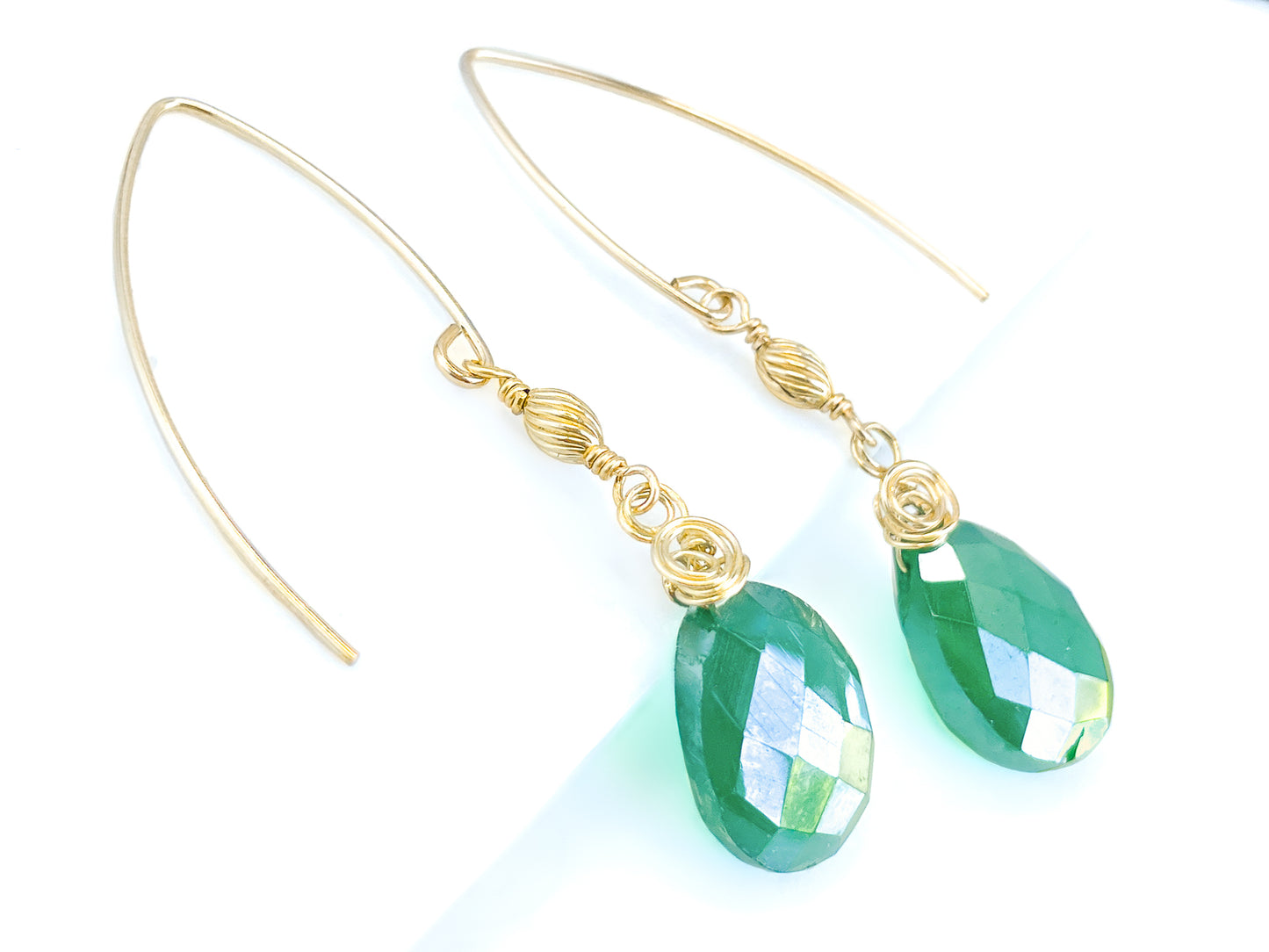 Green Quartz Dangles