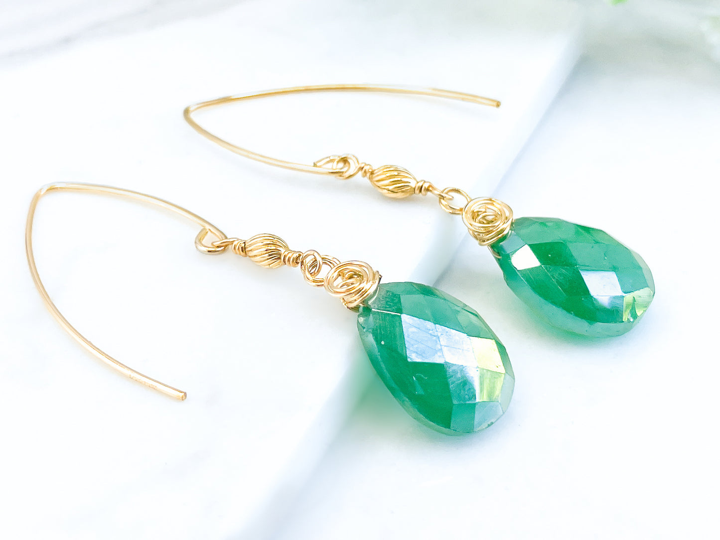 Green Quartz Dangles