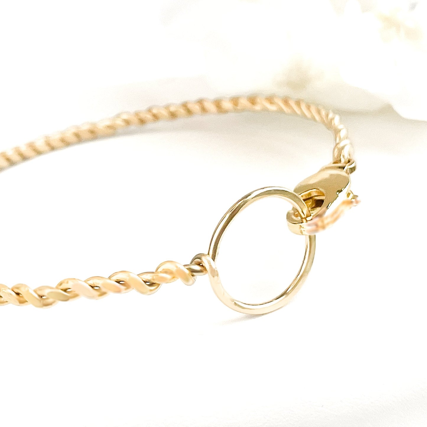 Gold Twisted Bangle Bracelet