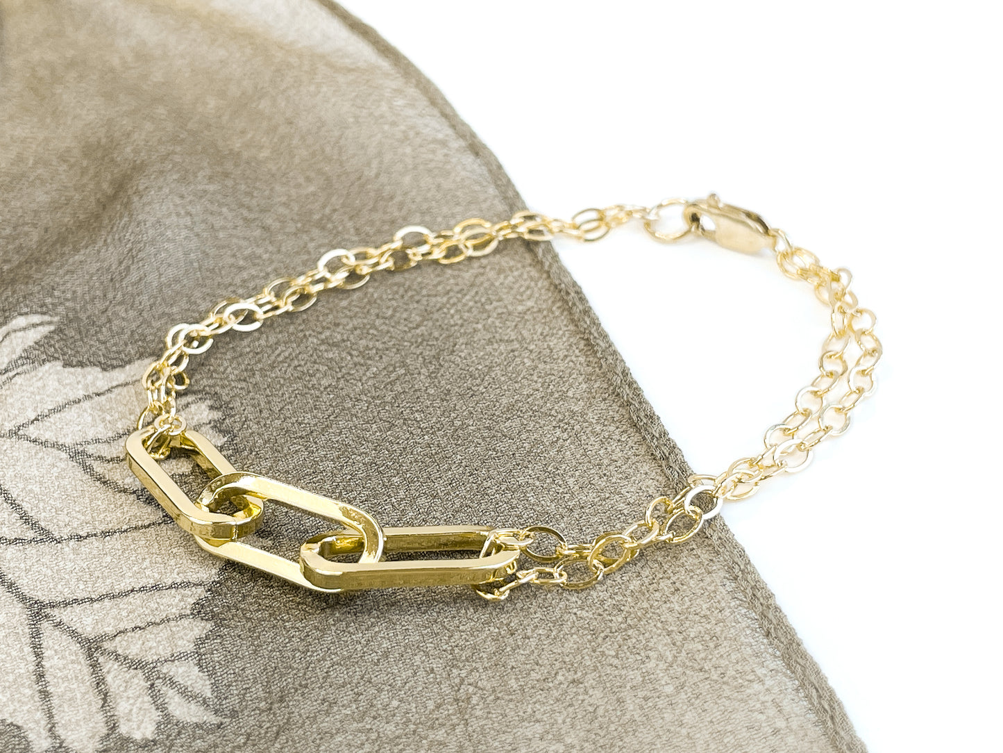 Gold Mixed Chain Bracelet