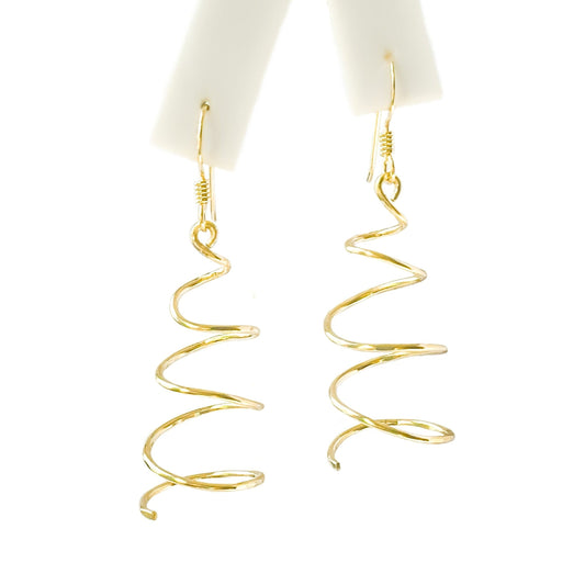 Gold Spiral Earrings