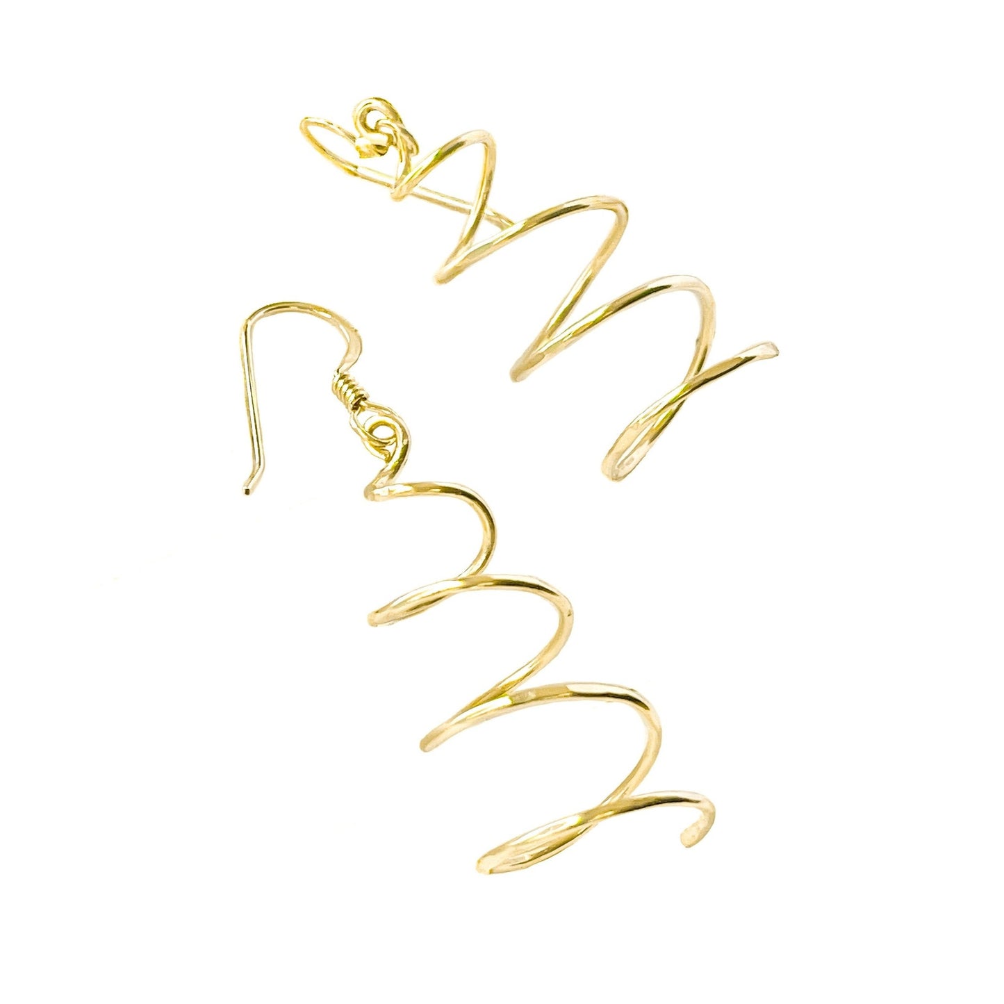 Gold Spiral Earrings