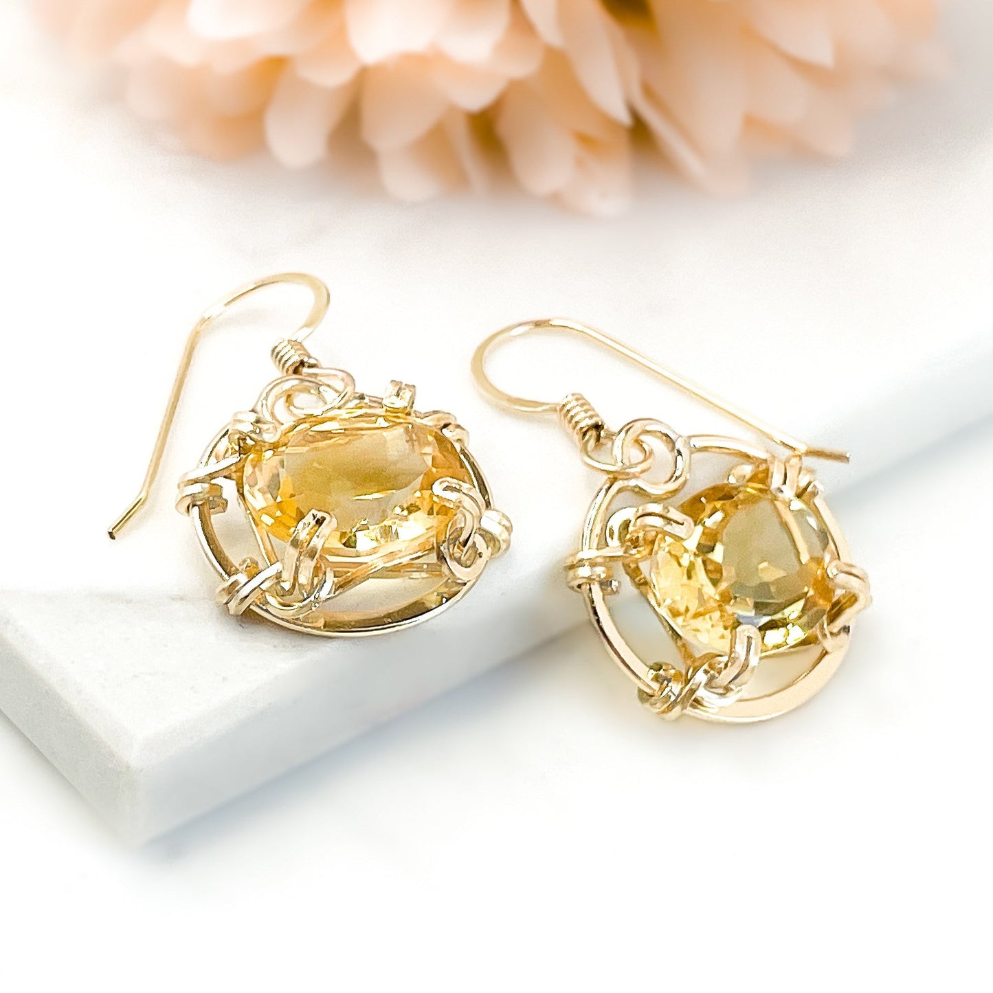 Citrine Dangle Earrings