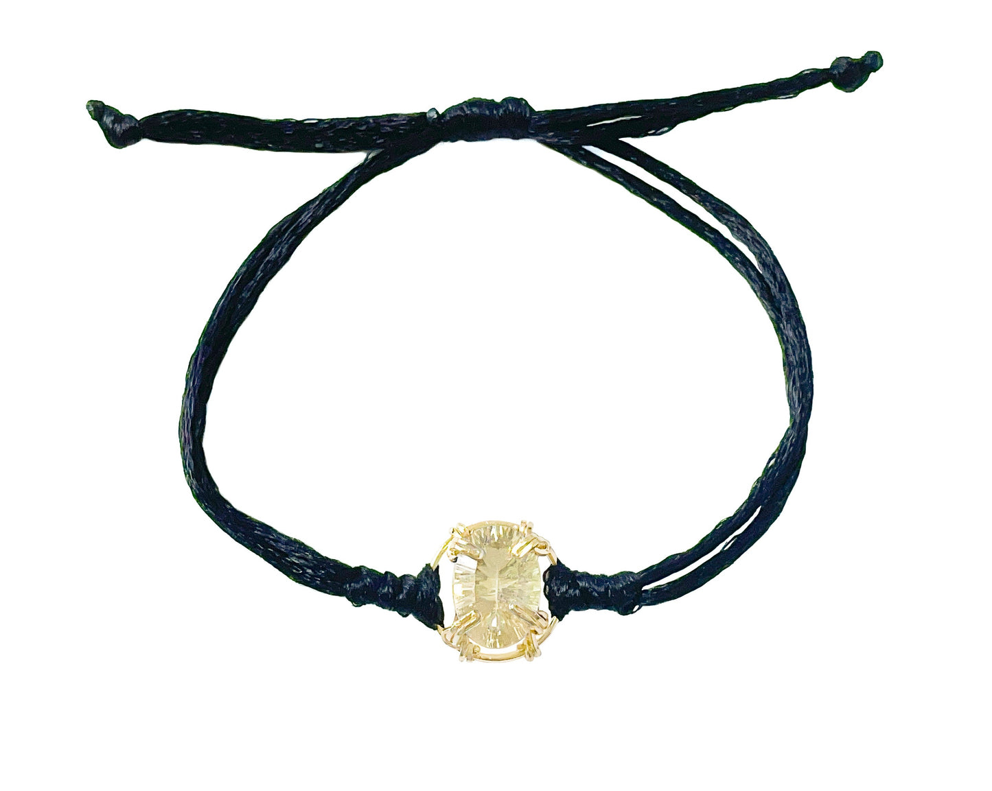 Lemon Quartz Adjustable Cord Bracelet