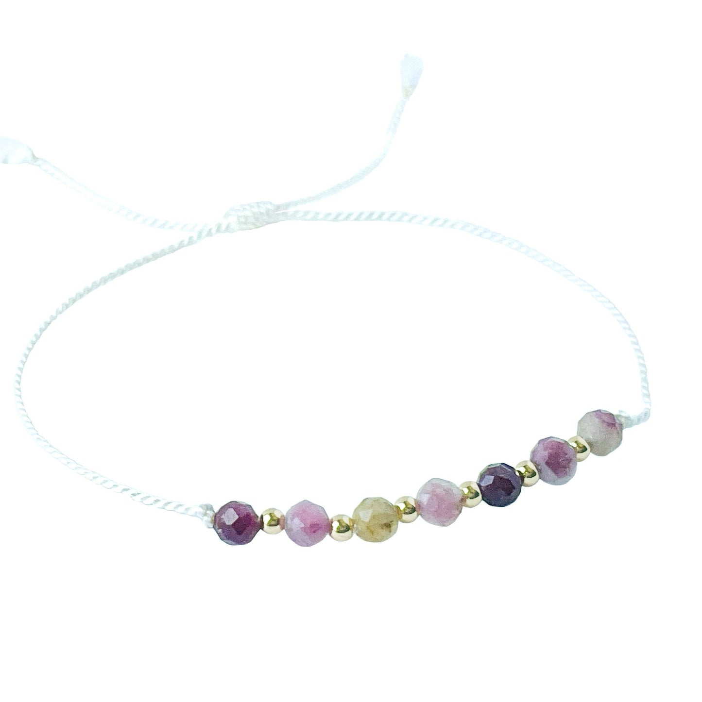 Tourmaline Silk Cord Adjustable Bracelet