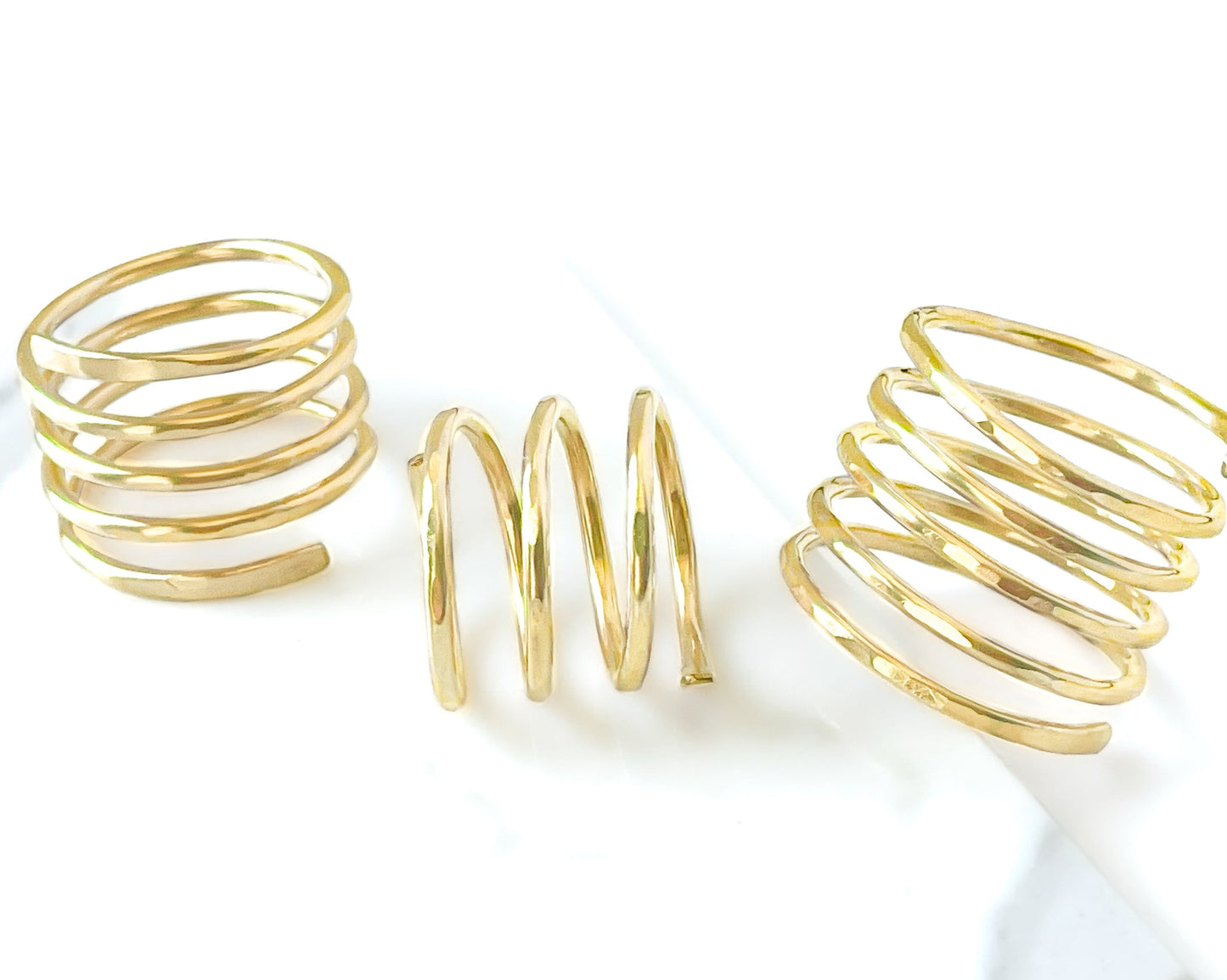 MADE TO ORDER - Gold Wire Spiral Ring