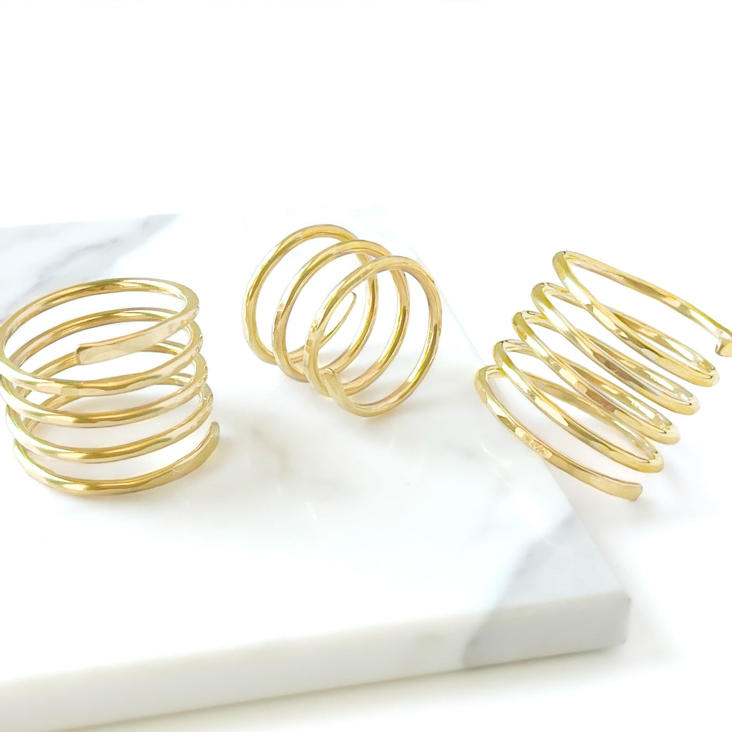 MADE TO ORDER - Gold Wire Spiral Ring