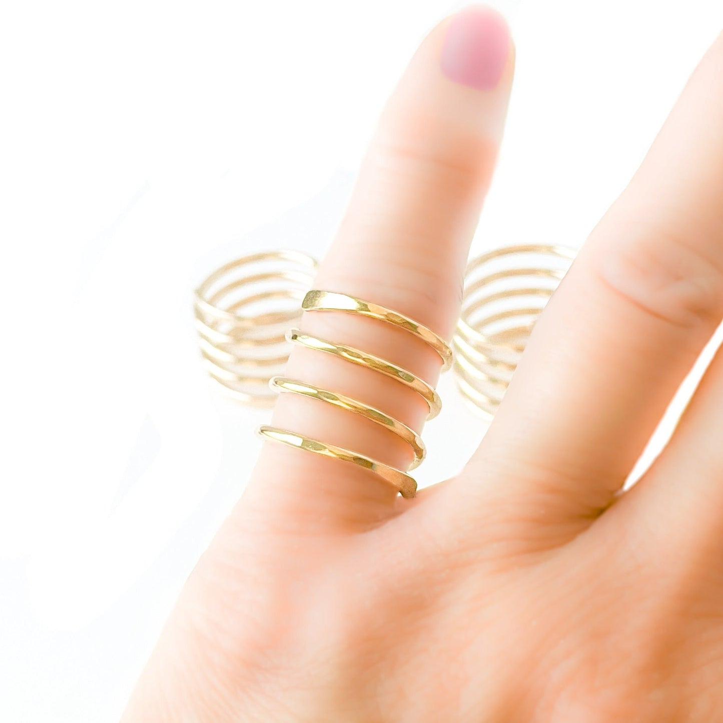 Gold Wire Spiral Ring