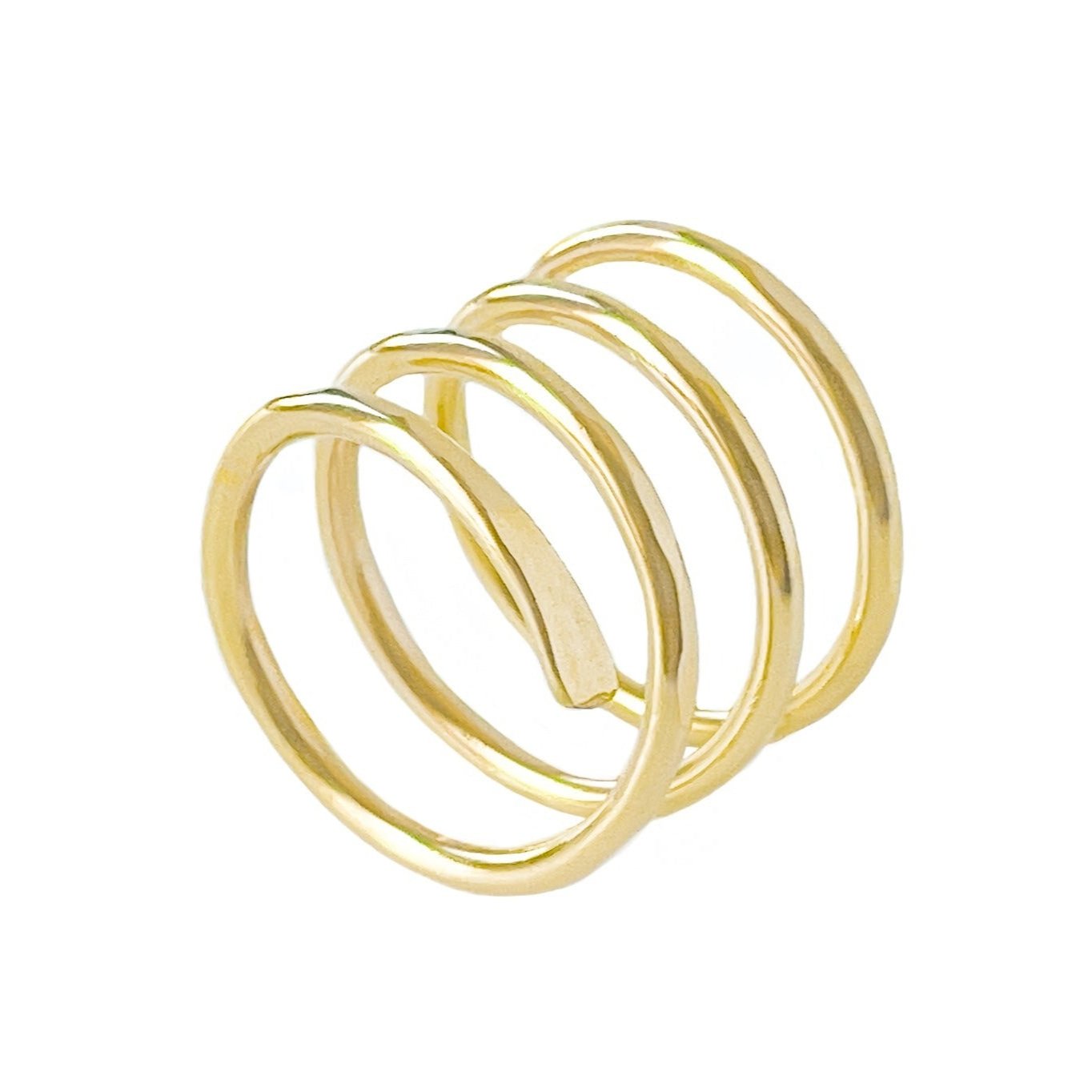 Gold Wire Spiral Ring