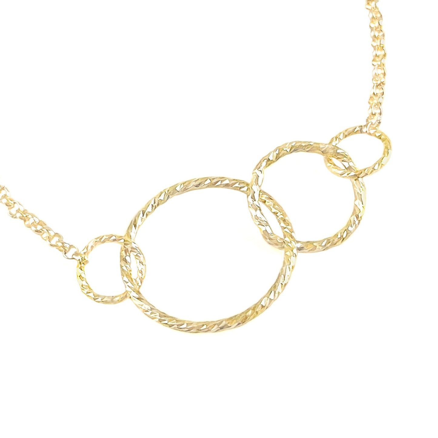 Gold Double Circle Adjustable Bracelet