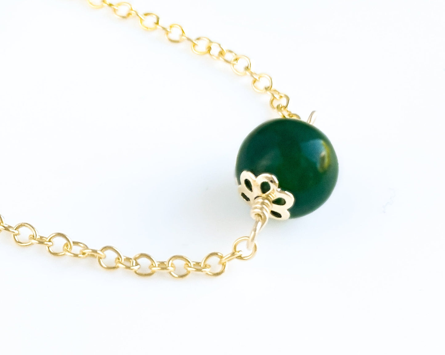 Jade Bead Dainty Bracelet