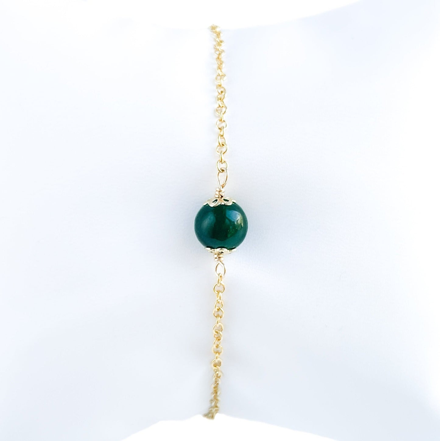 Jade Bead Dainty Bracelet