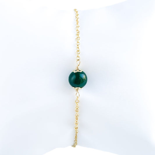 Jade Bead Dainty Bracelet